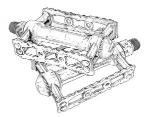 illustrationof bike pedals