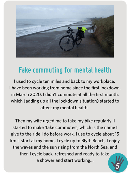 Fake Commute for Mental Health