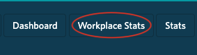 A screnshot highlighting the 'workplace stats' button